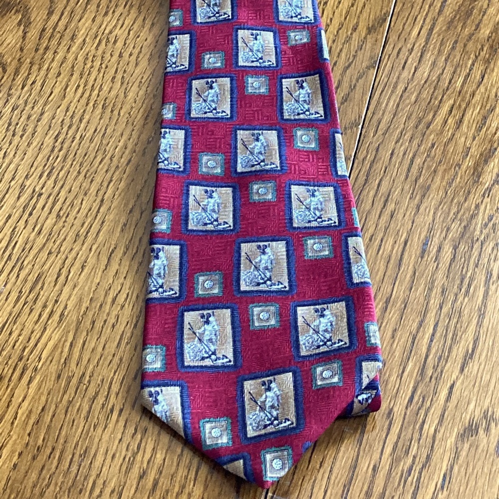 SALE | CAPE COD NECKWEAR Vintage Novelty Golf Motif 100% Silk Necktie